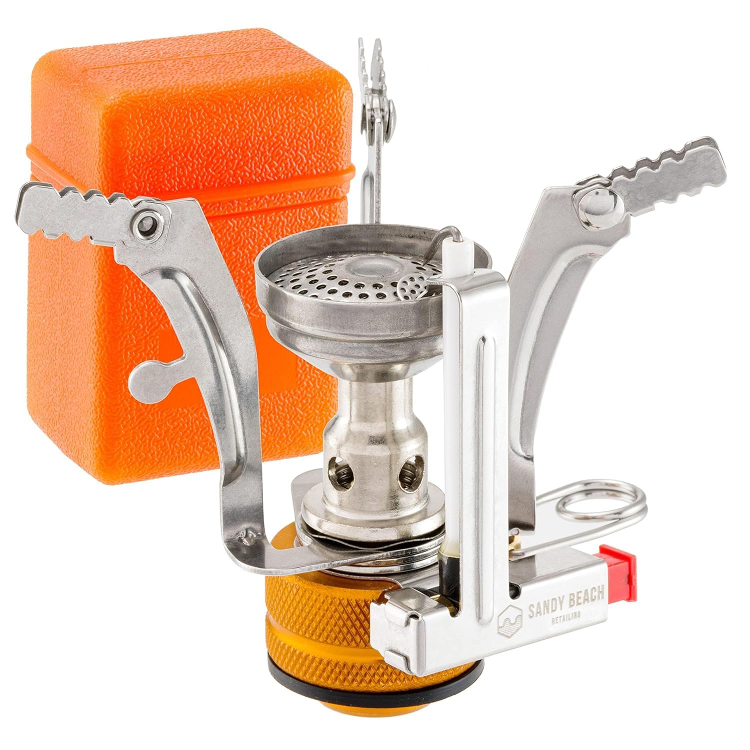 BISONBERG Camping Stove Burner | Portable Gas Stove | Butane Gas Burner For Outdoor Camping, Hiking, Picnic, Mini gas stove, Stainless Steel body | Folding Furnace, Camping Equipment With Pouch A13 (B0CVB4RFX9) Amazon Price History, Amazon Price Tracker