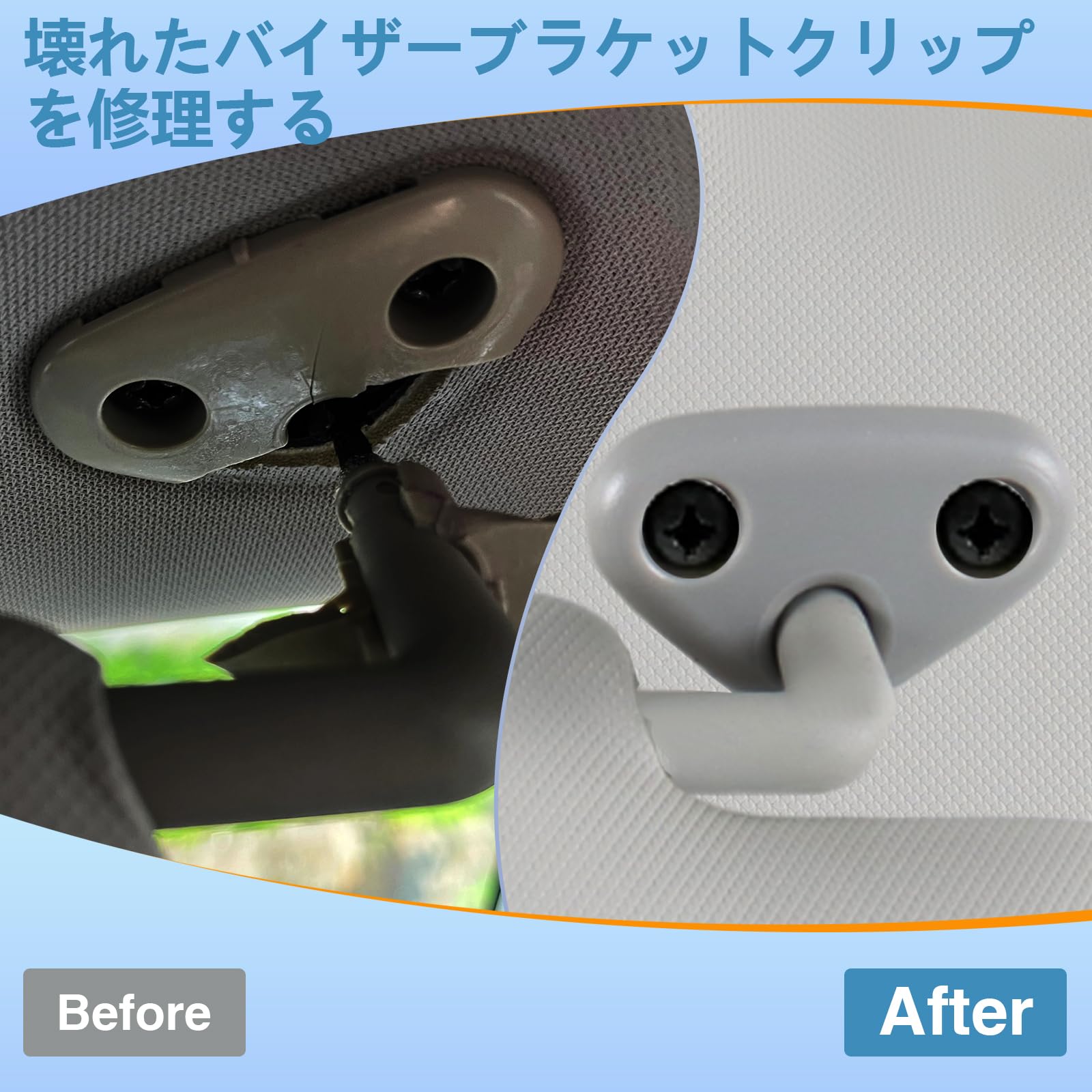 Amazon | HIMARKLIF 【スバル車用】 サンバイザークリップ グレー 助手