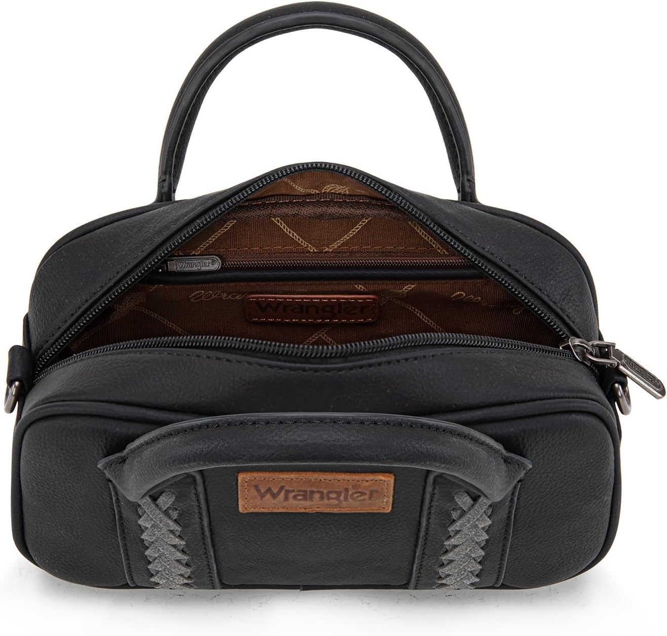 Wrangler Small Crossbody Purses for Women Boston Barrel Bag Mini Top Handle Bags with Crossbody Strap - Image 5