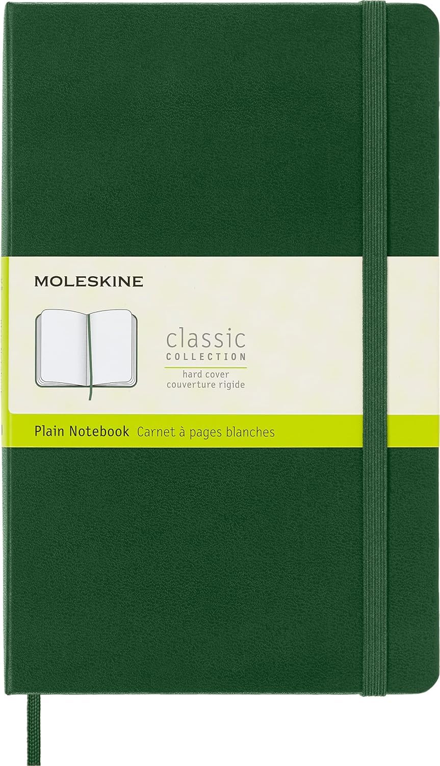 MoleskineNotebook, Large, Plain, Myrtle Green, Hard (5 x 8.25)The Forest Stewardship Council