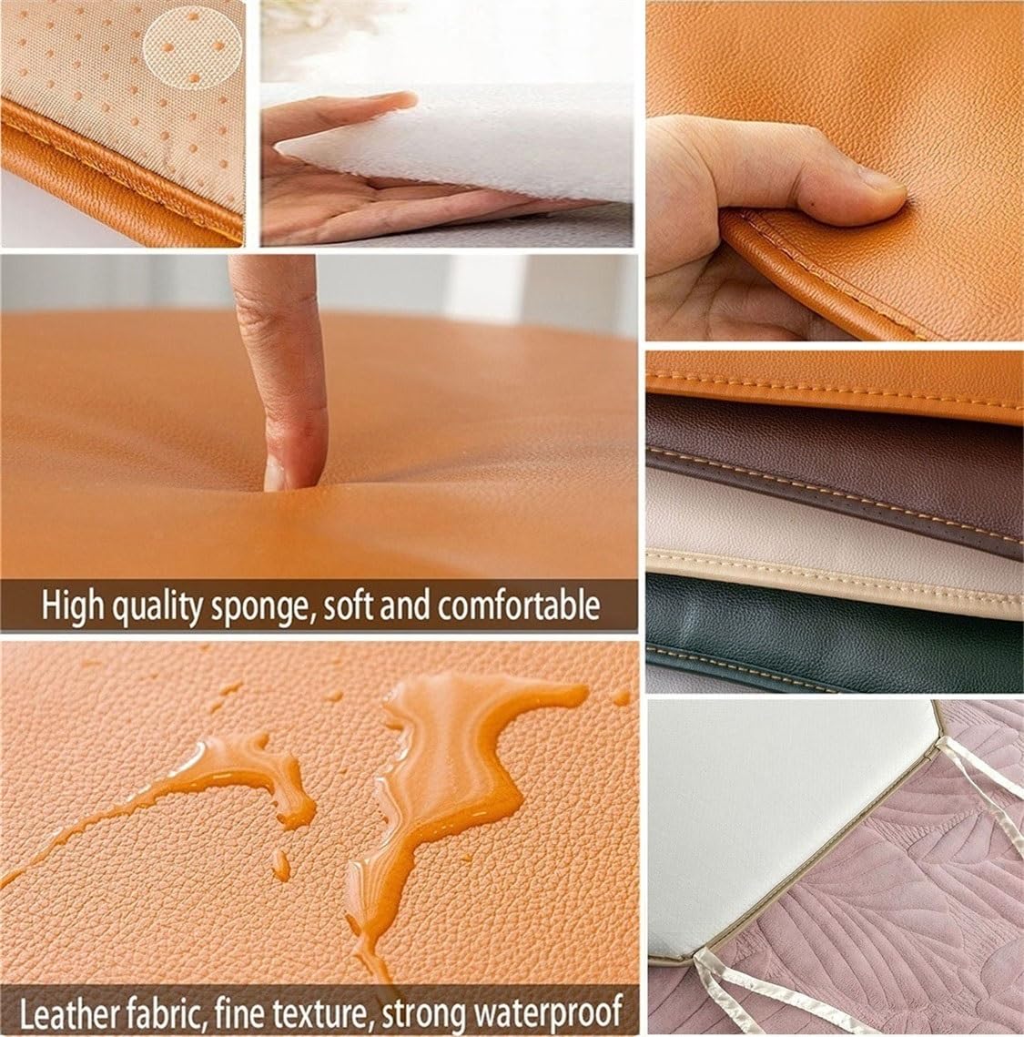 Cuscini Sedie Da Pranzo Codi – Set Da 4 Cuscinetti Con Lacci E Fodera Lavabile, Beige 40x43cm