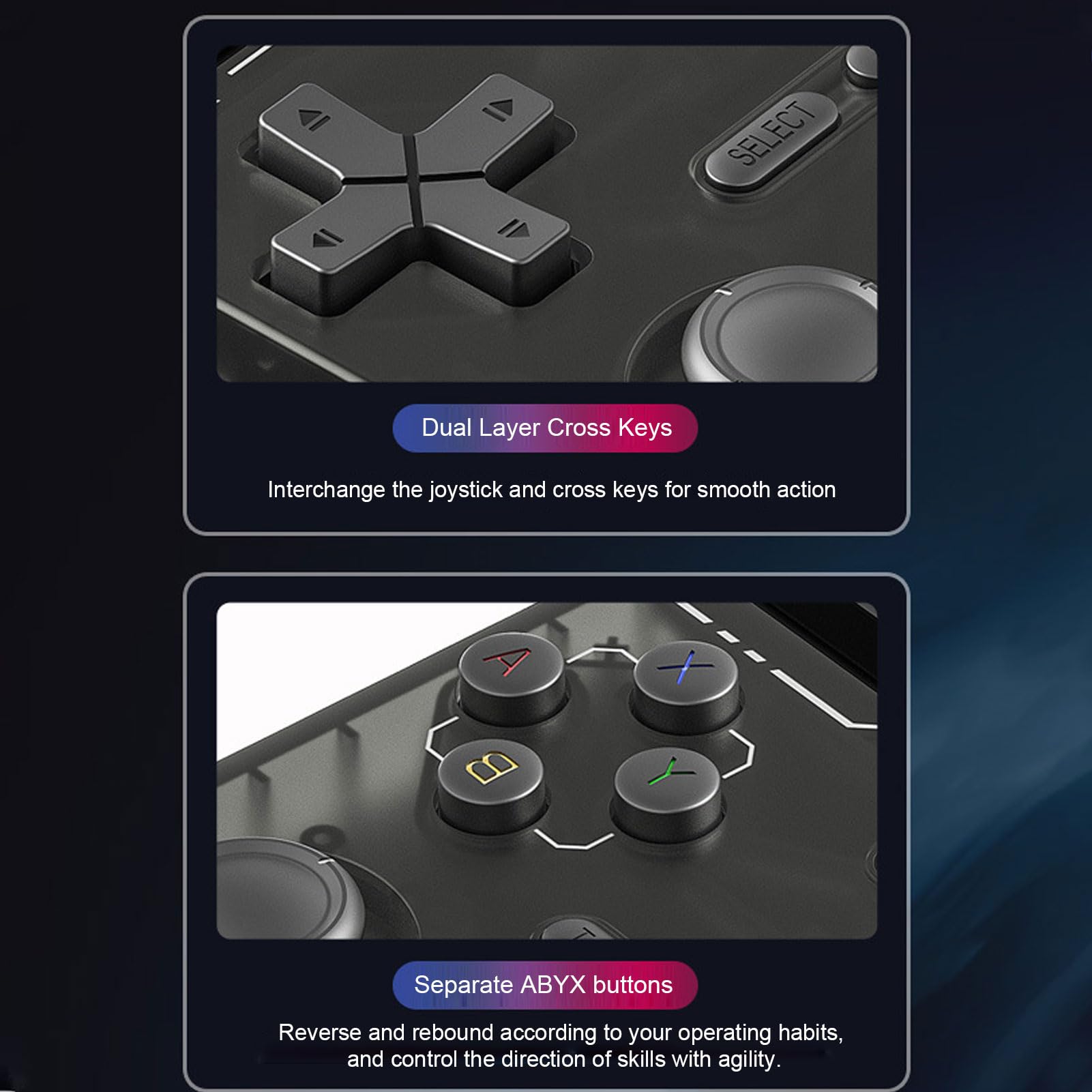 Yctze Joystick Reproductor de Juegos Portátil Pantalla de 3,5 Pulgadas Tarjeta de Memoria 64G para CPS1 CPS2 CPS3FBA Consola de Juegos Portátil Retro con Pantalla 640x480 Batería de