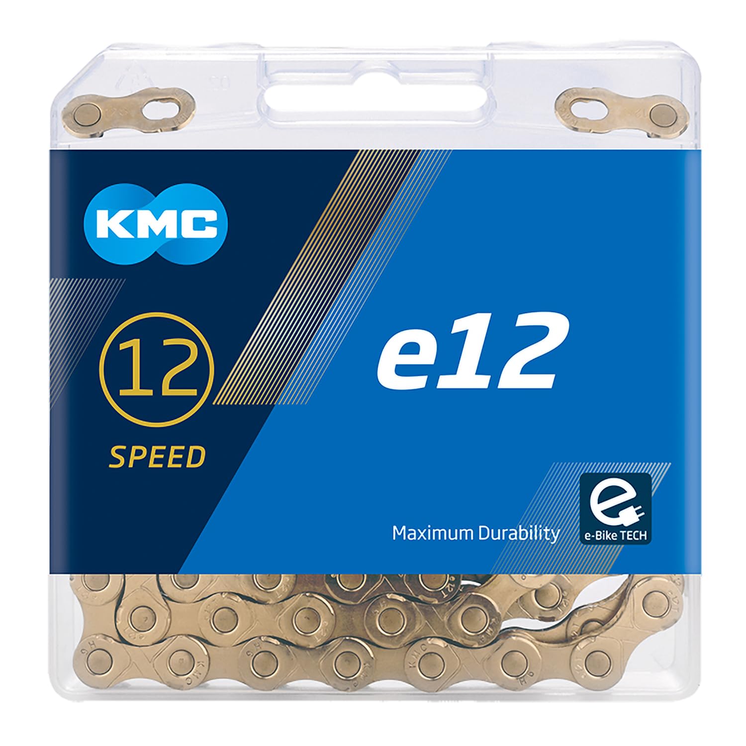 KMC e12 12-Speed e-Bike Chain, 130 Link, Ti-N Gold