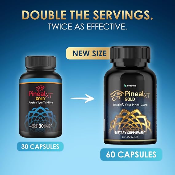 Pineal XT Gold Pineal Gland Supplement, Third Eye Awakening, 3 Pack