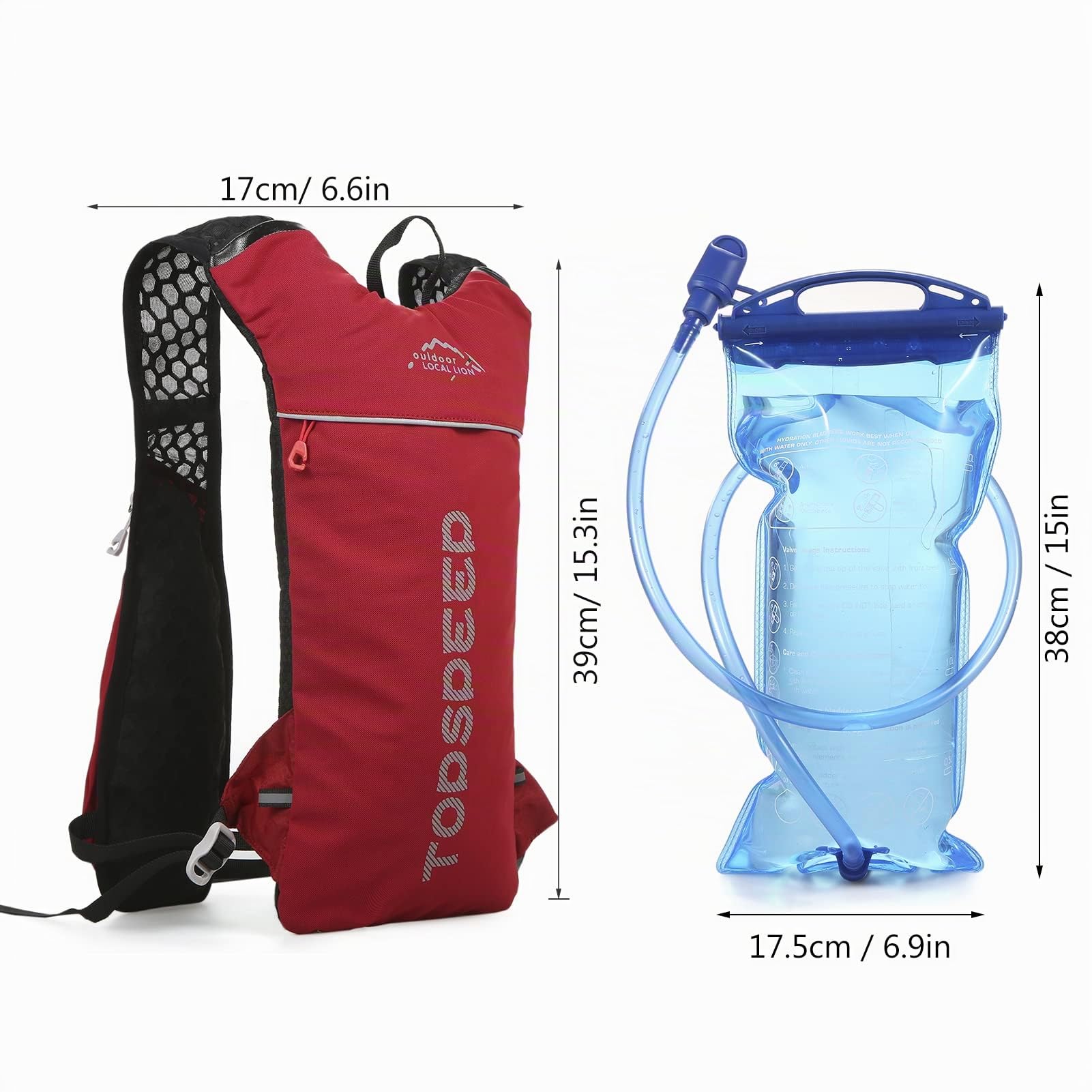 Lixada Sac à Dos Hydratation, 5L Sacsac de Sport,Sac à Dos de Running Ultraléger, Sac à Dos de Vélo, pour randonnée, Course à Pied, Cyclisme, Course, Sac a Dos Femme et Homme