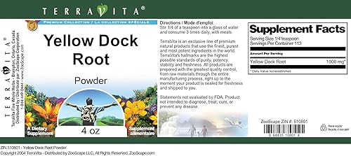 Miniatura 4 de Polvo de raíz de muelle amarillo (4 oz, ZIN 510801) - Paquete de 3