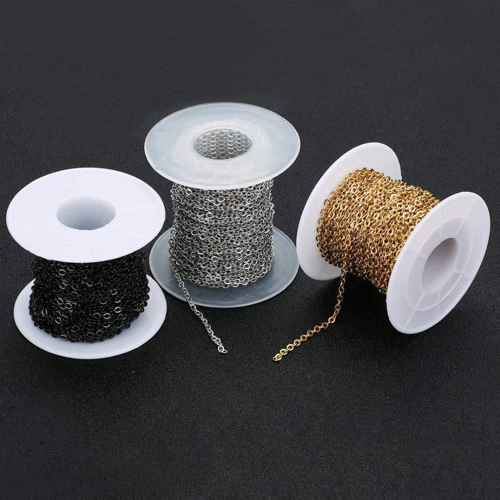 10 zestawów 10 jardów DIY stalowy kabel otwarty ogniwo biżuteria akcesoria do łańcucha 1,5 mm
