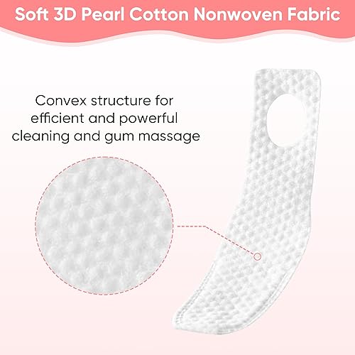 Miniatura 3 de EASICUTI Cepillo de dientes para dedos de bebé, toallitas secas para bebés, limpiador de lengua de bebé, toallitas para dientes y encías para recién