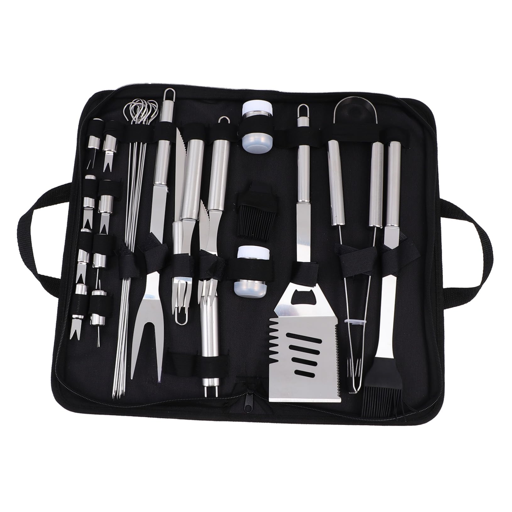 GALPADA Teiliges BBQ Grillbesteck aus Edelstahl Langlebig und Sicher Inklusive Grillzange Hitzebeständig mit Tragbarer Oxford Tasche für Outdoor Grillen Camping und Party