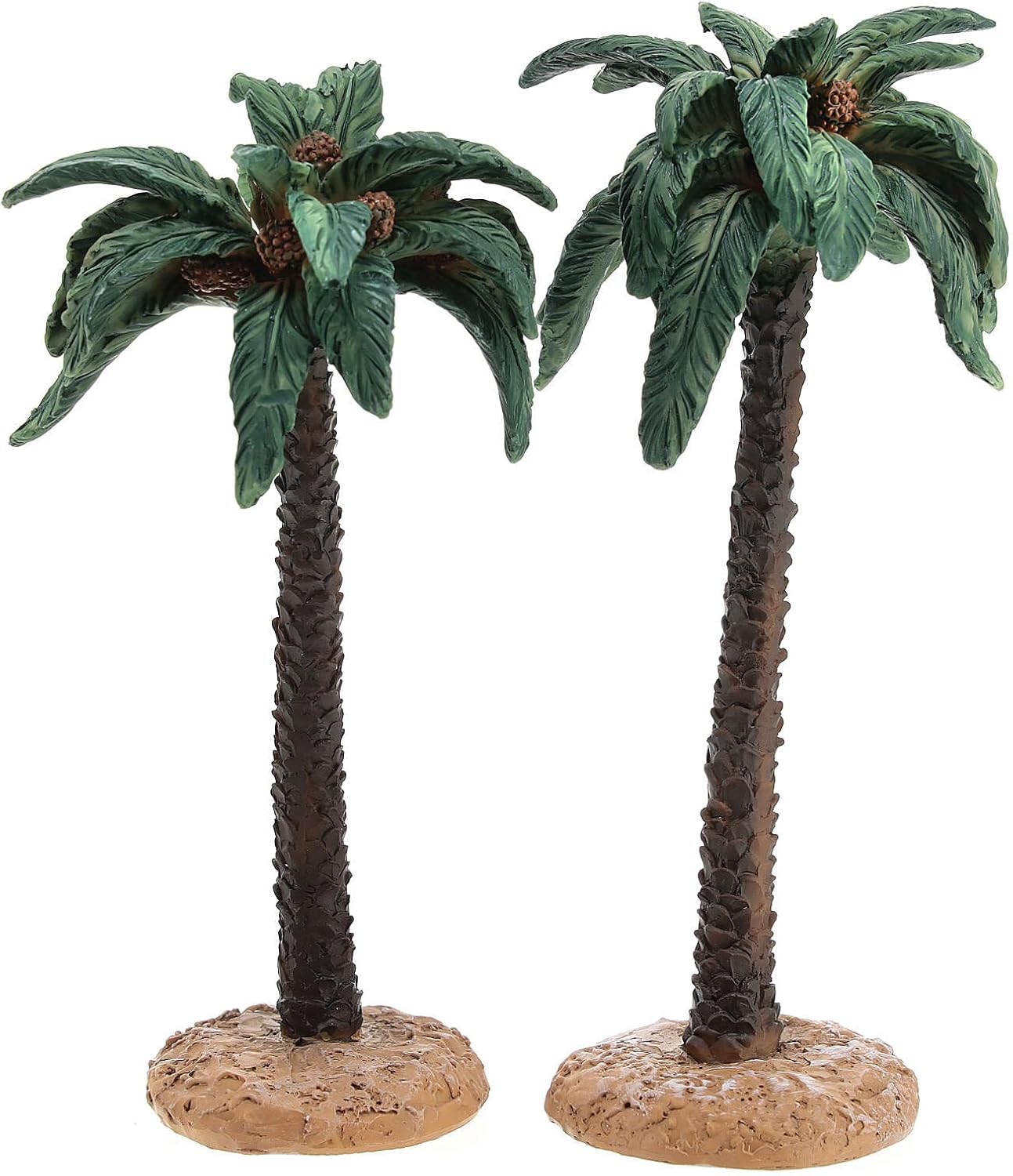 Resin palm figurines 2pcs for 12 cm nativity scene