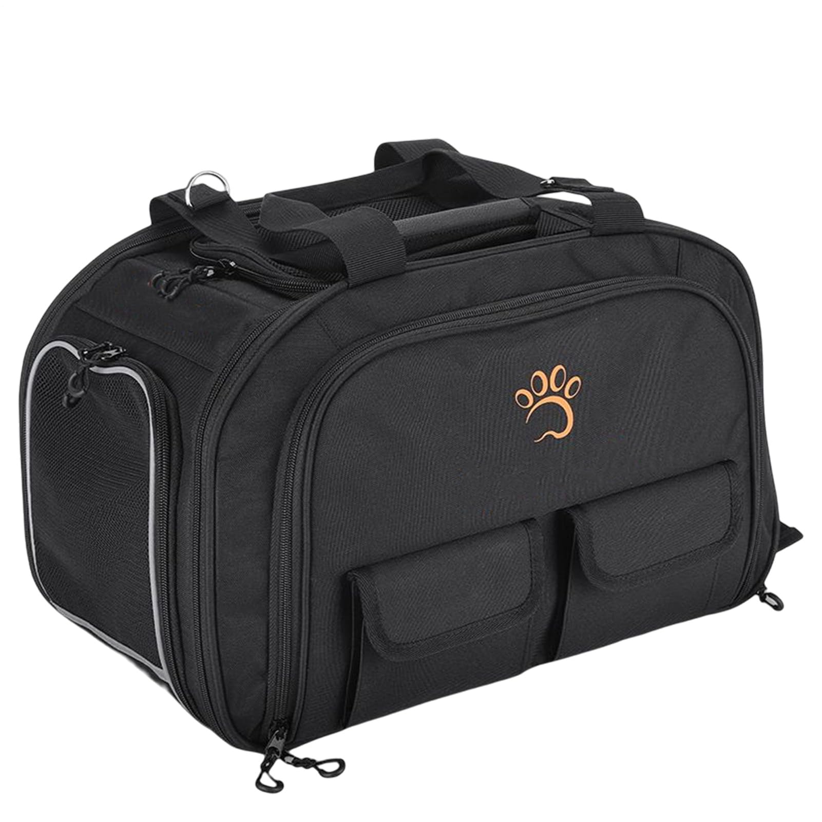 Bike Carrier for Dogs - Pet Backpack Seat, Foldable Travel Basket | Bicycle Mounting Bag with Storage Pockets, Dog Carrier for Camping Walking, Bag