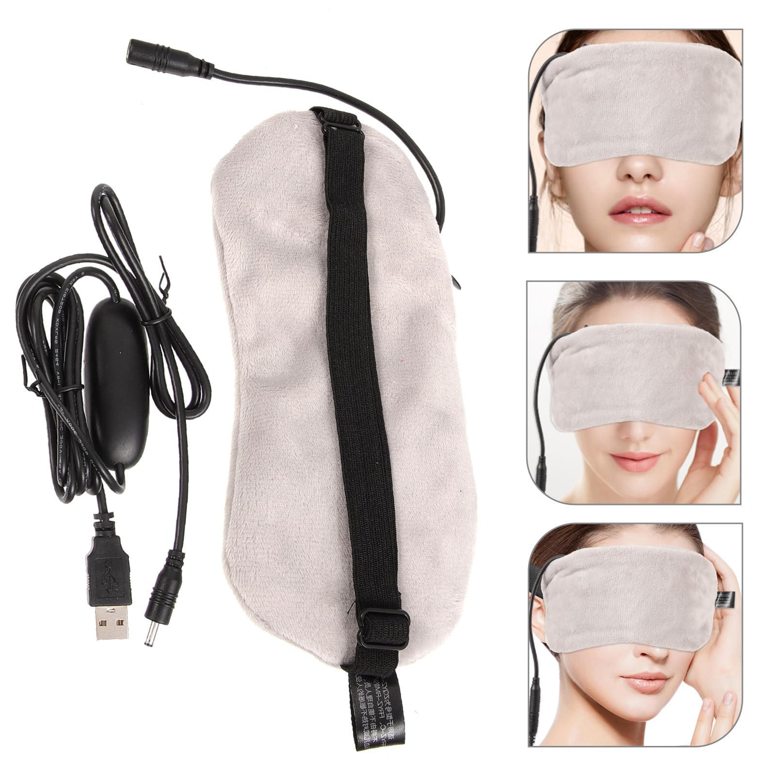 Elektronische Schlafmaske mit USB Ladung zur Temperaturregelung Baumwolle Material Lindert Augenmüdigkeit und Kopfschmerzen für Damen und Herren zum Schlafen