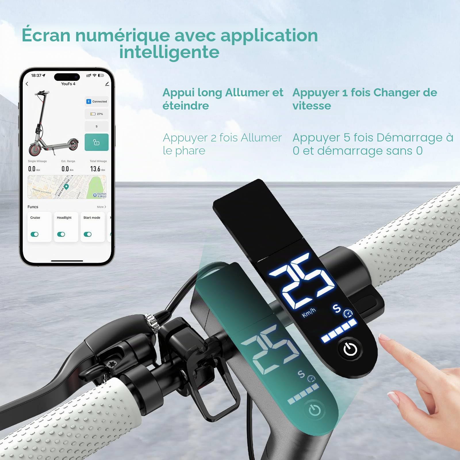Trotinette Electrique Adulte 350w/500w,Pneumatiques De 8.5/10 inches,Vitesse Max 25 Km/H,Longue PortéE 35/45 Km,SystèMe de Frein à Double Tambour,Scooter Pliant pour Adultes,Charge Max 120KG