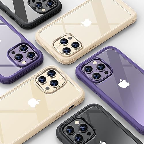 Miniatura 645 de Diaclara - Funda diseñada para iPhone 14 Pro Max, resistente, de cuerpo completo, con protector de pantalla sensible al tacto y antiarañazos + Blanco