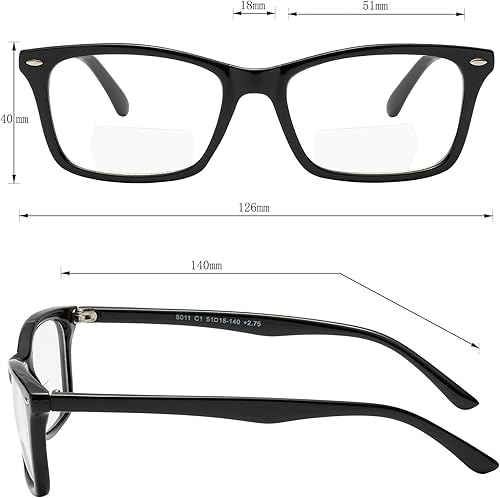 Miniatura 4 de Yogo Vision Gafas de lectura bifocales, paquete de 2 lectores bifocales de moda y comodidad para hombres y mujeres