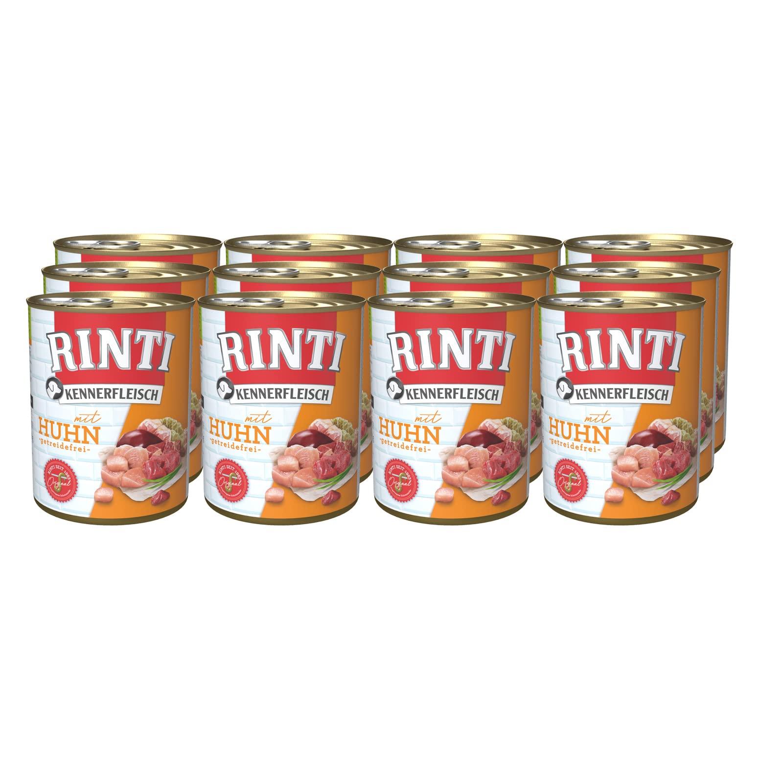 RINTI Kennerfleisch Huhn, 12er Pack (12 x 800 g)