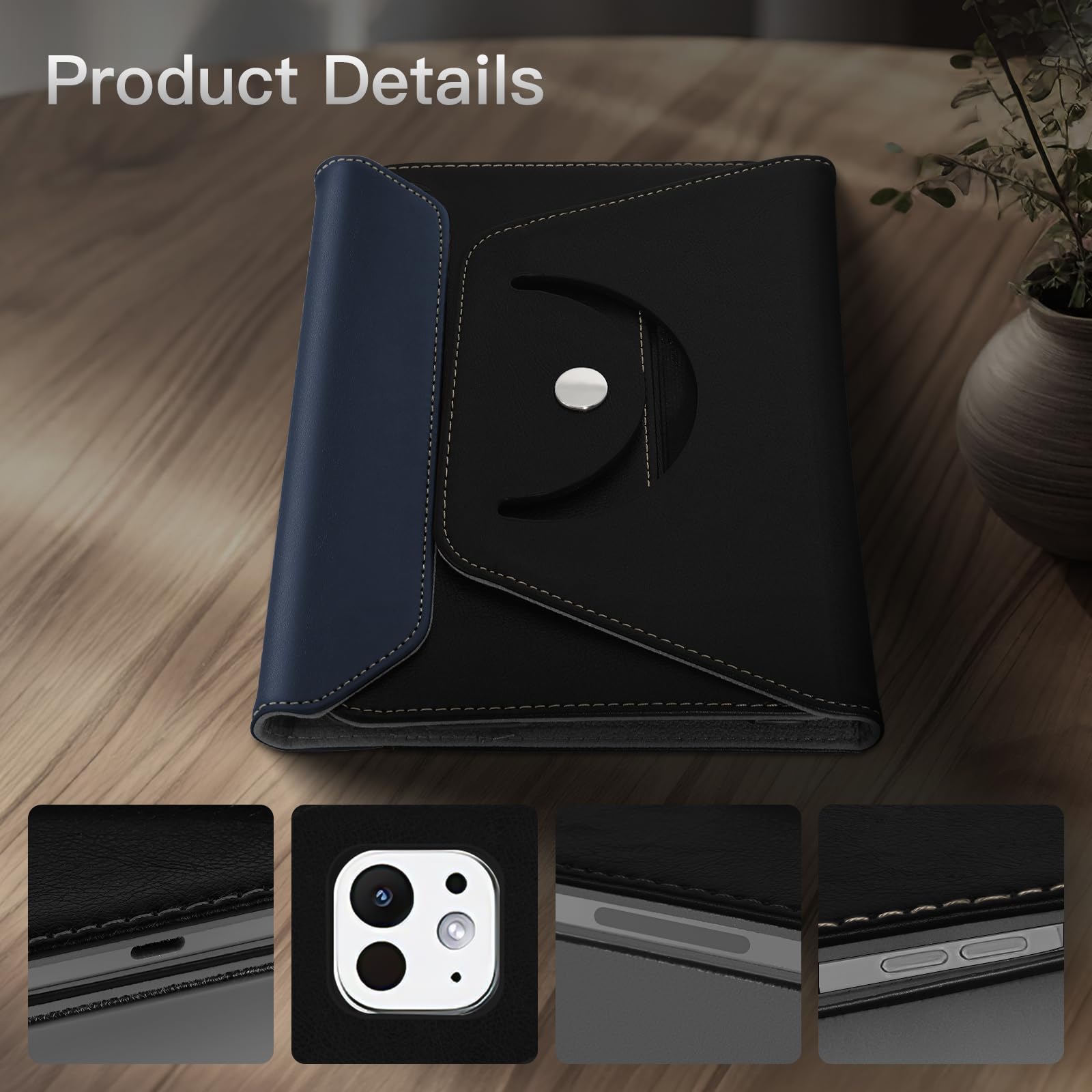 typecase Custodia Edge per Apple iPad Pro 13 con tastiera (M4/M5) (2024/2025), custodia per iPad 13 Pro con tastiera, touchpad e portapenne, retroilluminazione, QWERTZ, nero