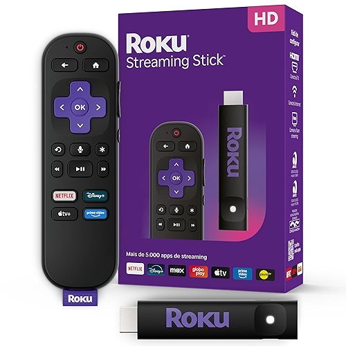 Roku Streaming Stick HD 2025 | Dispositivo de streaming para TV HD/FHD com controle remoto...