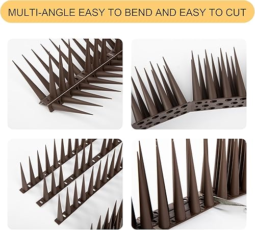 Miniatura 28 de OFFO Bird Spikes - Picos de paloma para exteriores para gatos que mantienen a los pájaros, mapache, pájaro carpintero, 4 pies (3.9 ft), blanco