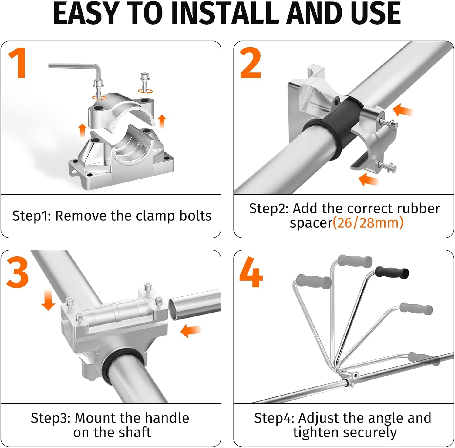 Upgraded Weedeater Handle,Ergonomic Trimmer Grip,Weed Eater Handle Extension Back Saver with Bracket Clamp,String Trimmer Handle with Shoulder Harness for String Trimmer,Lawn Care,Landscaping