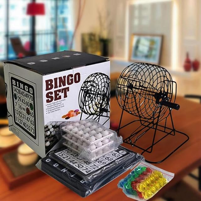 Foto 4 de 8 de Máquina de lotería de bingo, tambor de metal para juego de bingo, bola giratoria de bingo con ventana visible