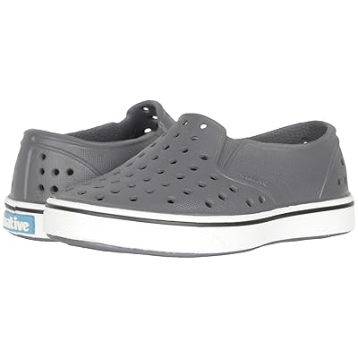 Native Shoes Kids Miles Slip On (Toddler/Little Kid) Kids Shoes Dublin Grey/Shell White