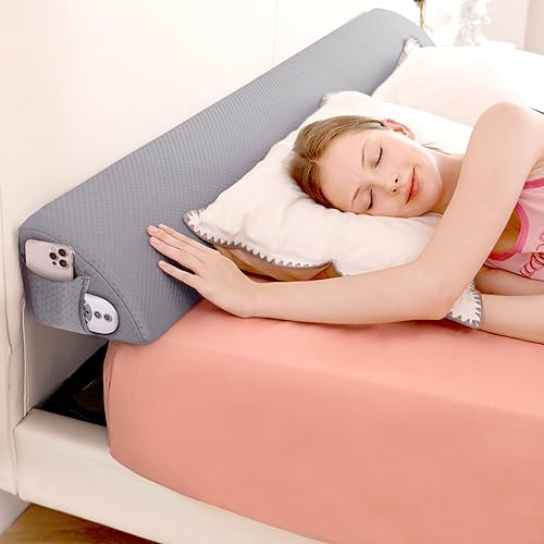 jakoola Almohada de cuña para cama matrimonial (54 x 8 x 6 pulgadas) para espacio de cabecero, relleno de huecos de colchón de espuma viscoelástica