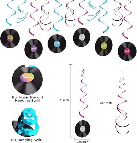 Miniatura 6 de Globos de discoteca y decoración, suministros para fiestas temáticas de los años 70, decoración de despedida de soltera, temática de música de