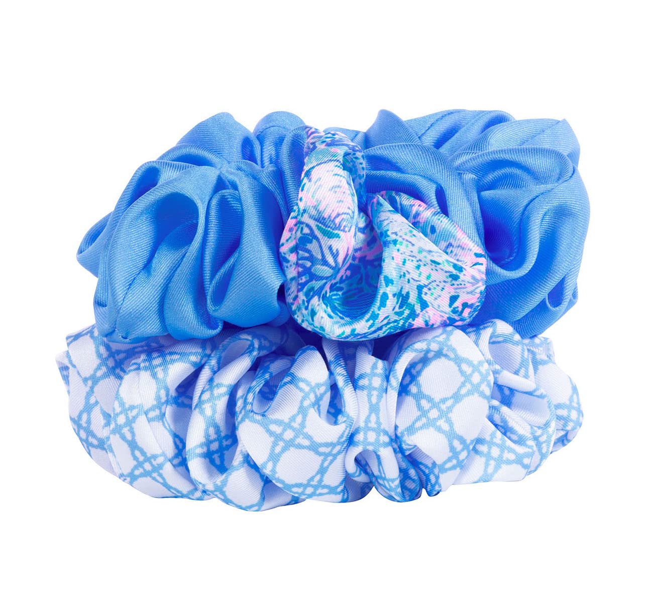 Lilly Pulitzer 2-Pack Satin Scrunchies, Twisted Up/Abaco Blue Amazon.com : Lilly Pulitzer Scrunchie Set, 2-Pack Satin  main image 2
