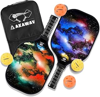 AKAWAV Pickleball Paddles Set of 2 USAPA Approved, Pickle Balls Racket Set Raquette Pickleball Set Pickle Ball Set Pickleball Paddle Pickleball Racket Pickelball Pickle Ball Paddle