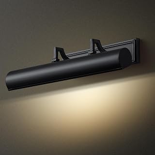 Picture Light for Wall, 18" Picture Light, 3-Light Black Frame Poster Lights, Hardwired Dimmable Gallery Library Painting Art Portrait Lights, Wall Sconce for Living Room, Bedroom, Bathroom
