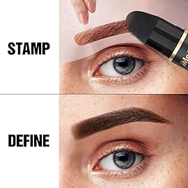 iMethod Eyebrow Stamp and Eyebrow Stencil Kit - Eyebrow Stamping Kit for Perfect Eyebrow Makeup, Eyebrow Pomade, 20 Eye brow Shaping Kit, Easy to Use, Long-Lasting, Light Brown