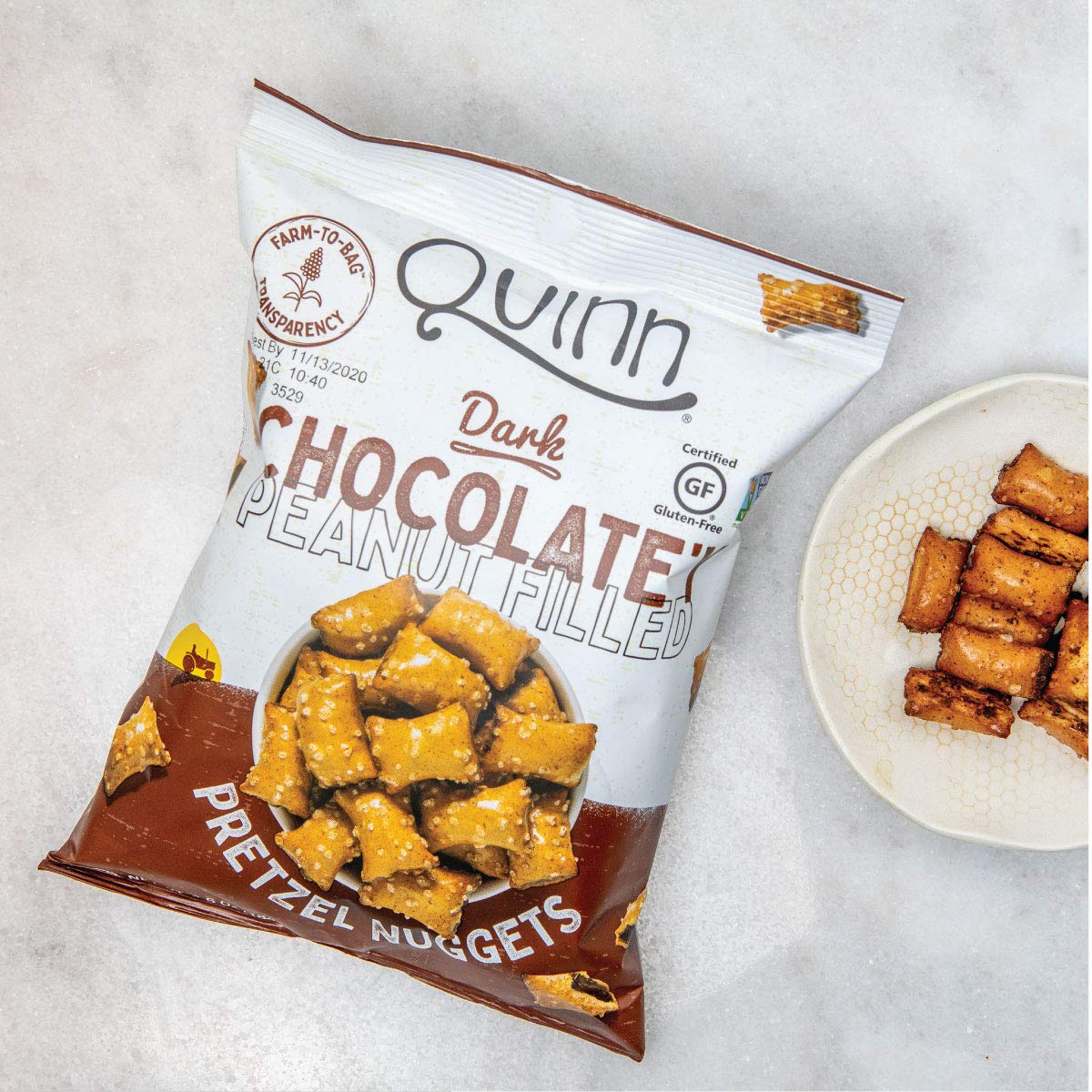 Buy Quinn Chocolate Y Peanut Butter Filled Pretzel Nuggets Gluten Free Non Gmo 6 5 Oz Bag 8 Count Online In Vietnam B07sr5xqqx