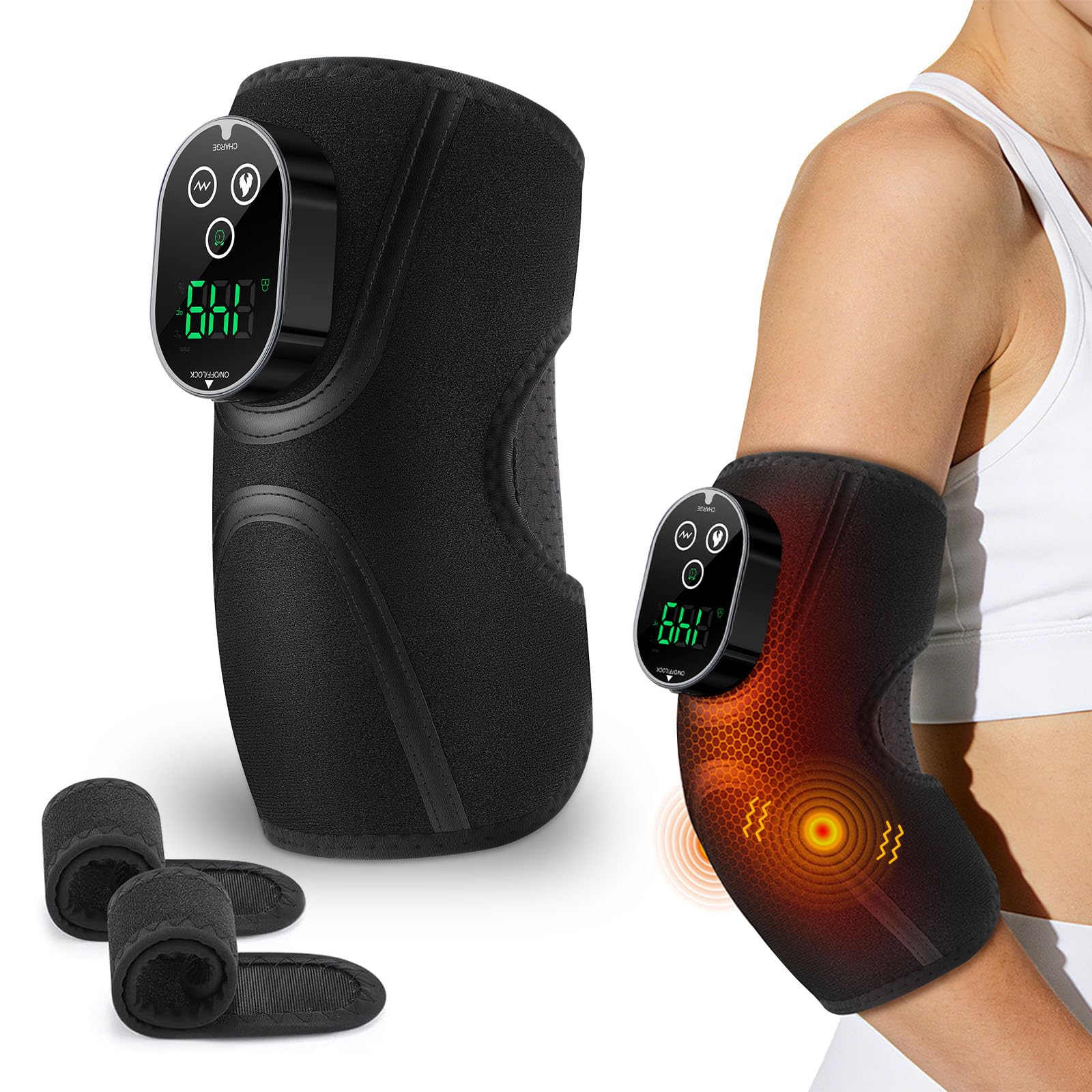 Kabellose Ellenbogen-Heizkissen mit vibrationsmassage für Tennisarm