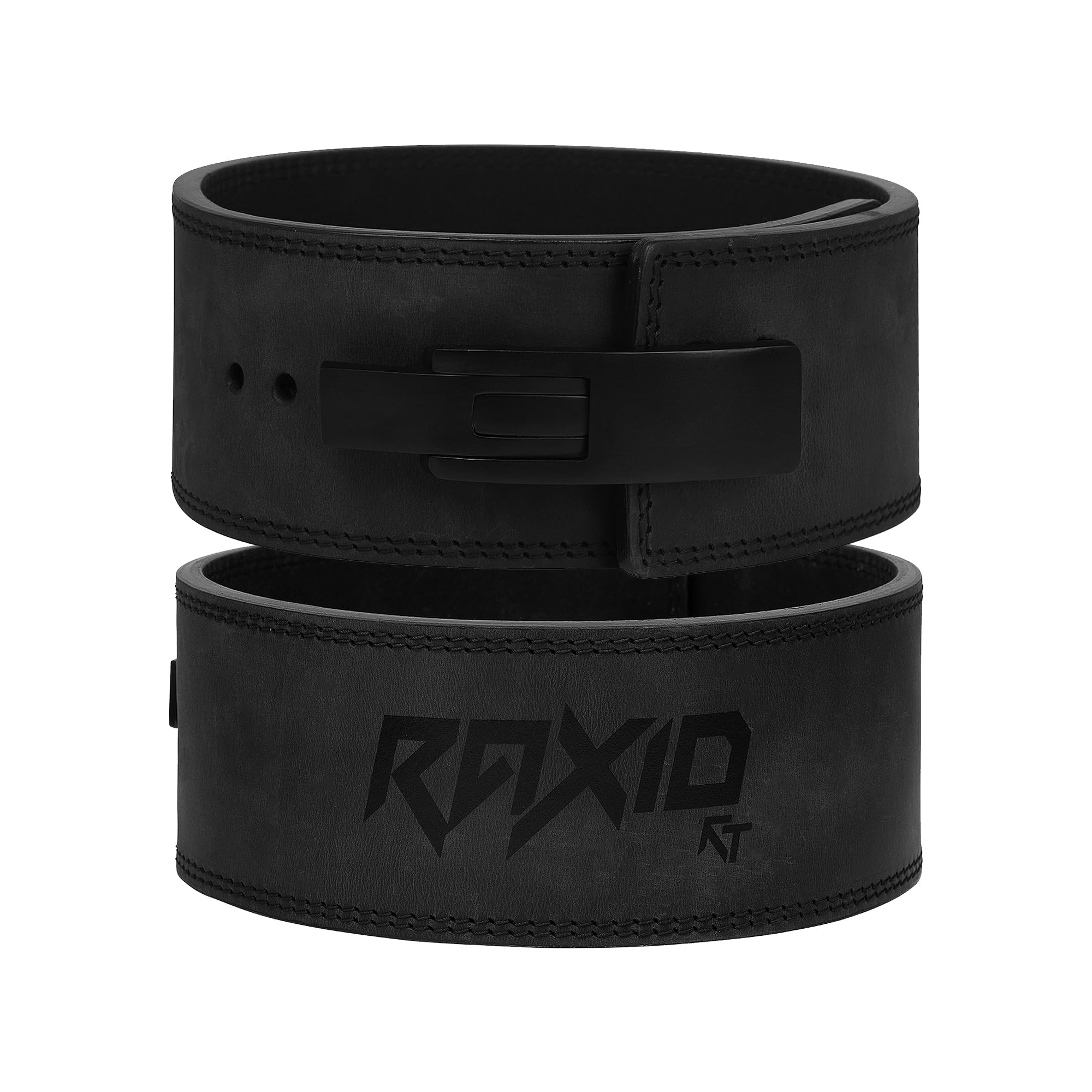 RAXID FiT Rough and tough Weightlifting Belt with Lever Buckle, Genuine leather Gym belt for bodybuilding, deadlifting, power lifting, 11 mm thick for back support, lifting belt for men and women (XS)