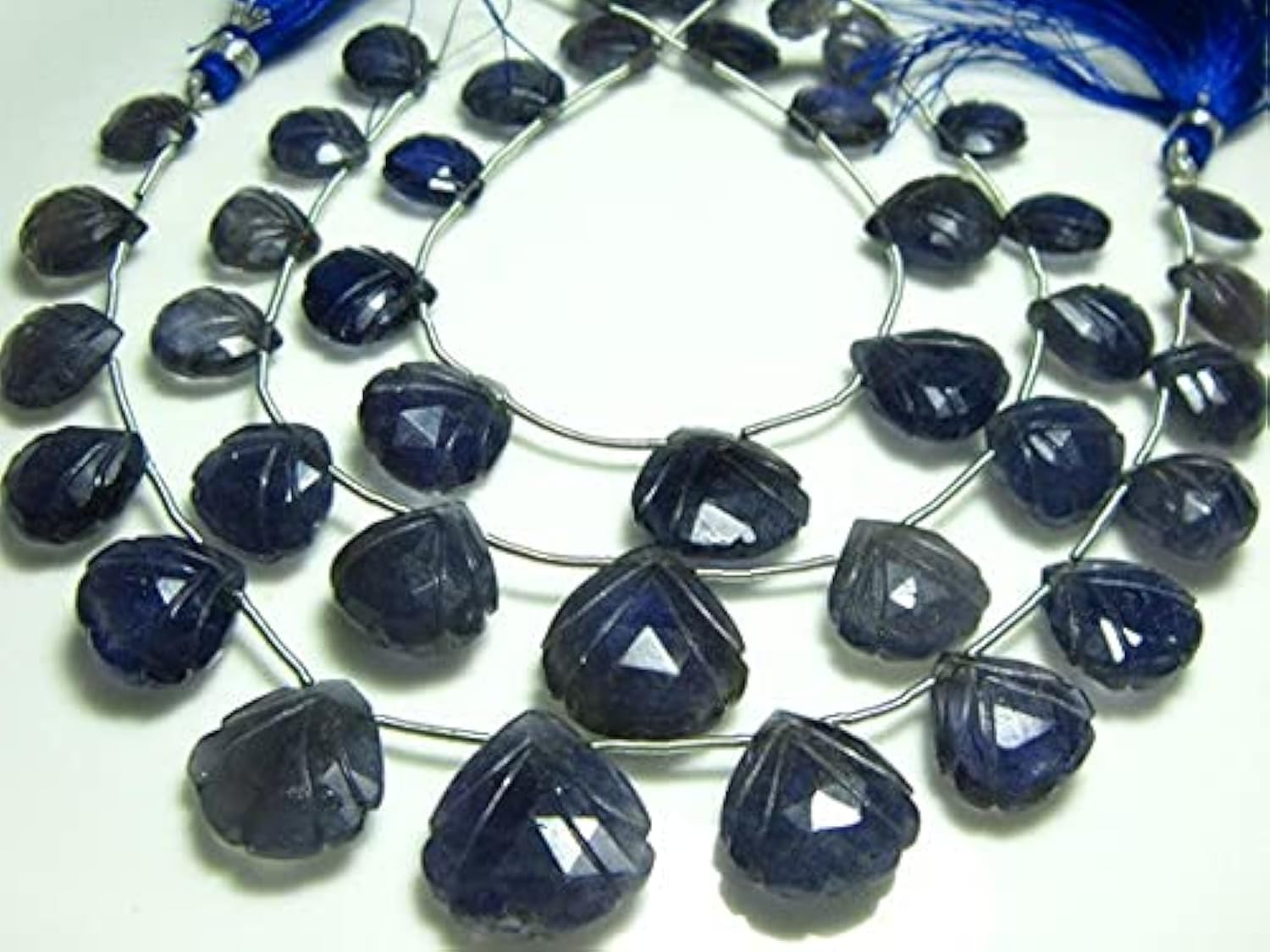 Iolite briolettes coeur facetté pierre naturelle perles pour bijoux faits main