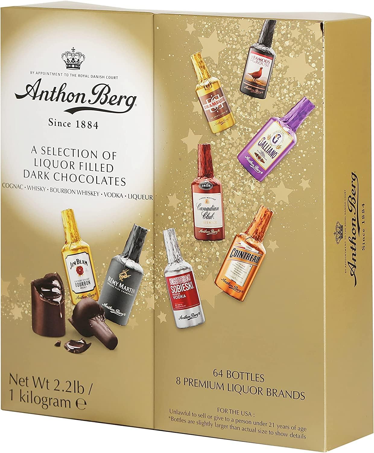 Anthon Berg Liquor Filled Dark Chocolate 64 Pieces 1kg