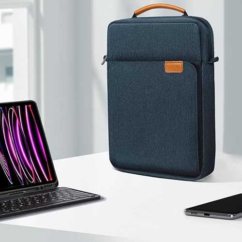 Miniatura 7 de TiMOVO Funda para tablet de 12.9 pulgadas con asa y correa para el hombro para iPad Pro 12.9 M2 202220212020, Surface Laptop Go de 12.4 pulgadas,