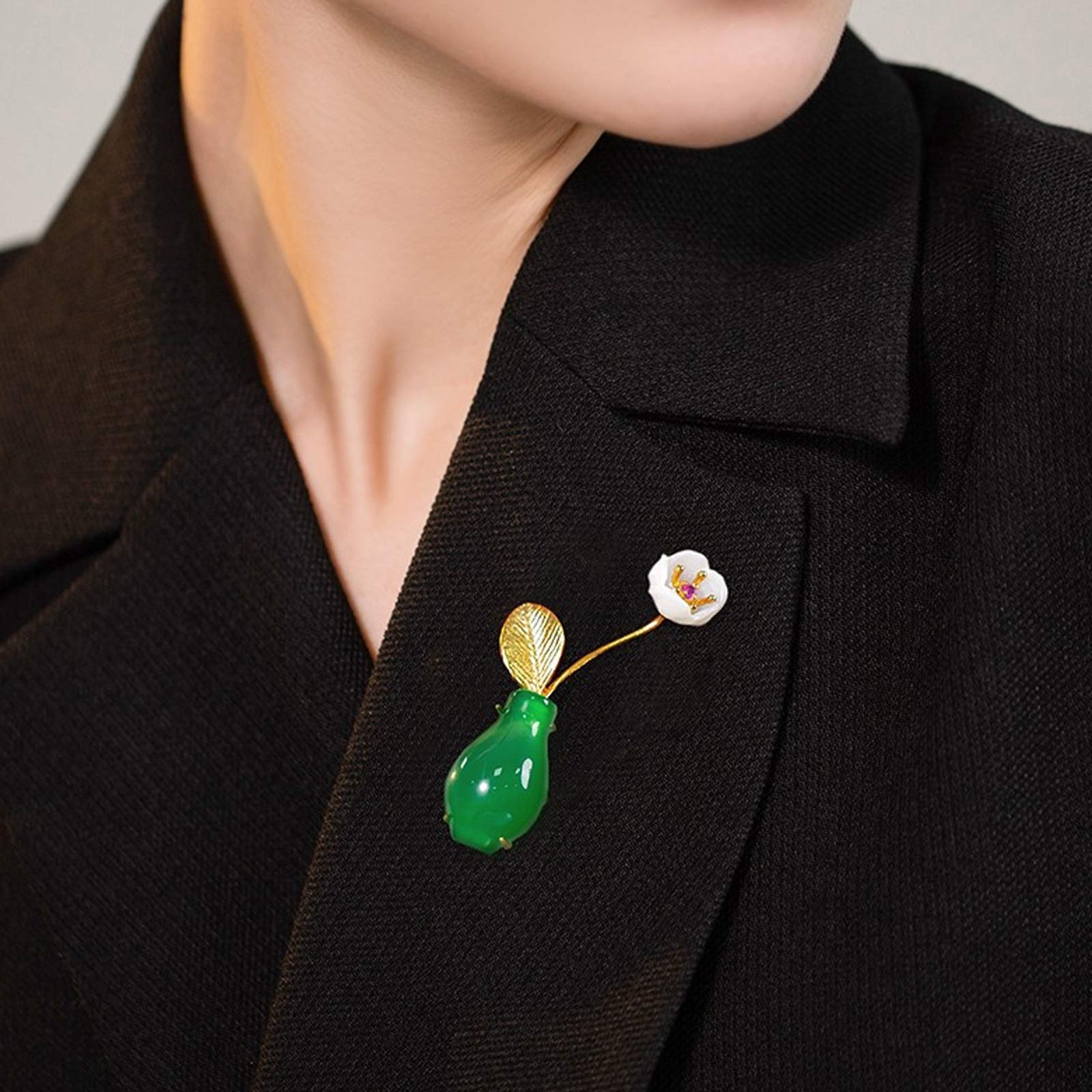 Kobiety Broszka Przypinki Jade Butelka Broszki Retro Temperament Broszka Moda Biżuteria Płaszcz Akcesoria Elegancki styl - dla pań Festiwal Prezent Modne broszki