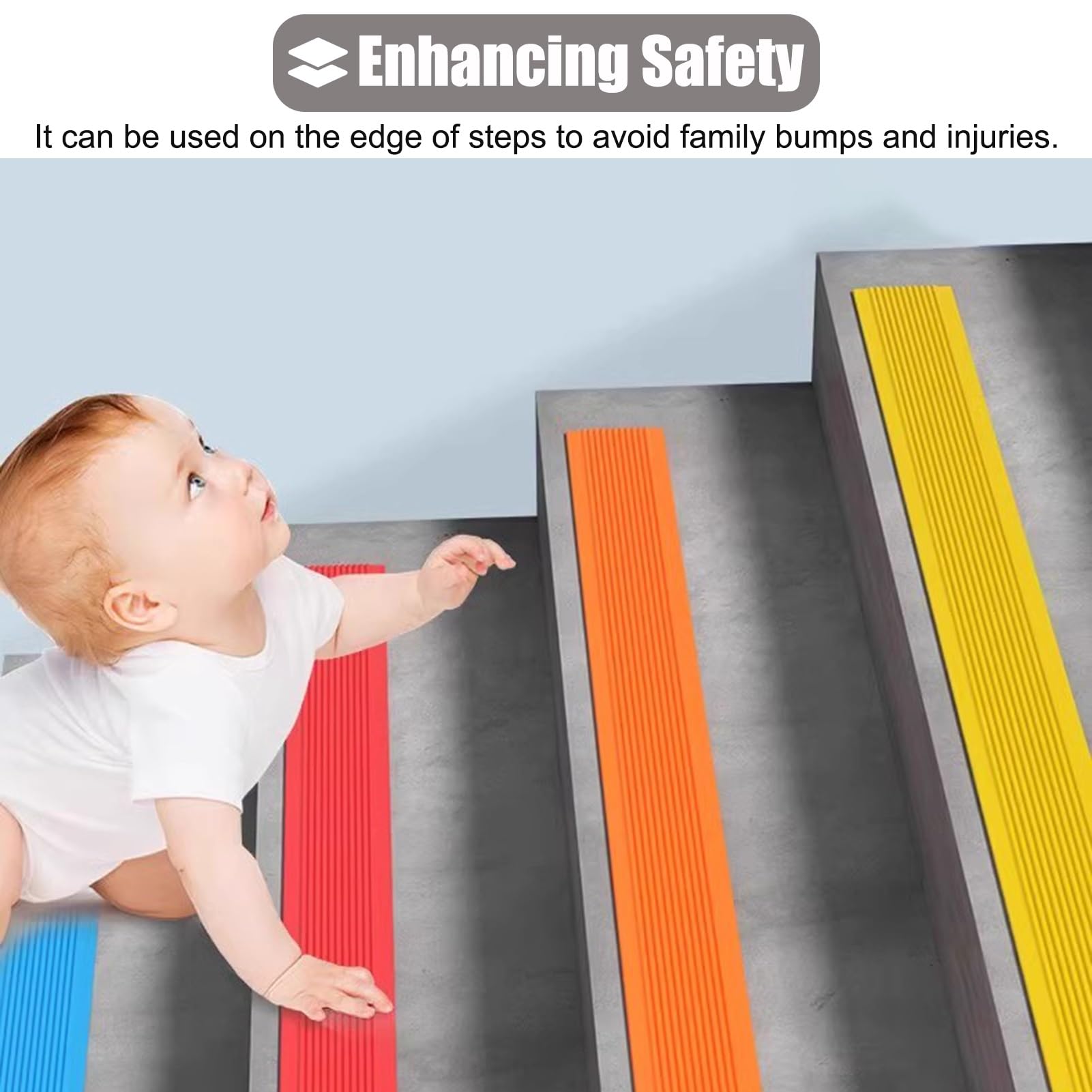 5M elastyczne wykończenie ir Ed z klejem żółte 100 mm (4") profil trat do laminatu Flo Indoor ir Safe Strip i łatwy do włożenia