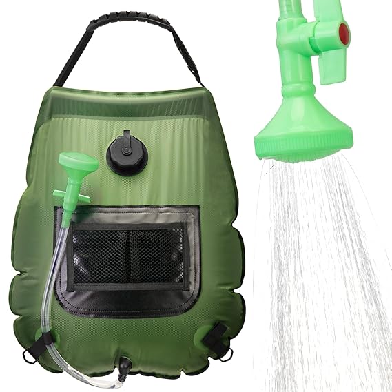 Solar Portable Shower Bag, 5 Gal/20L Solar Heating Outdoor Camping