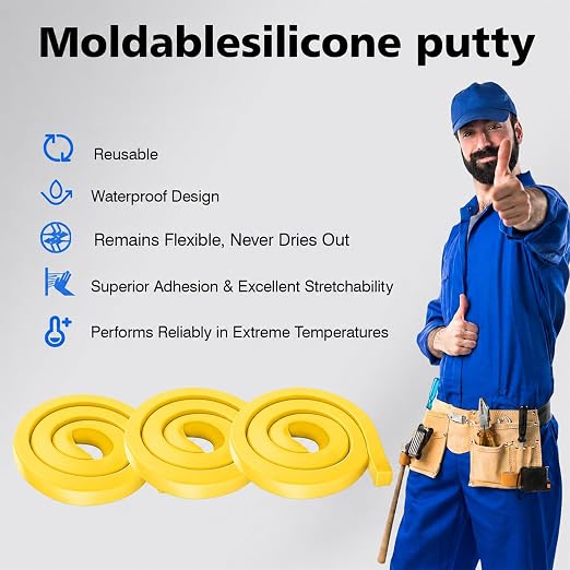 Pack de 3 masa moldeable de silicona amarilla miniatura 3