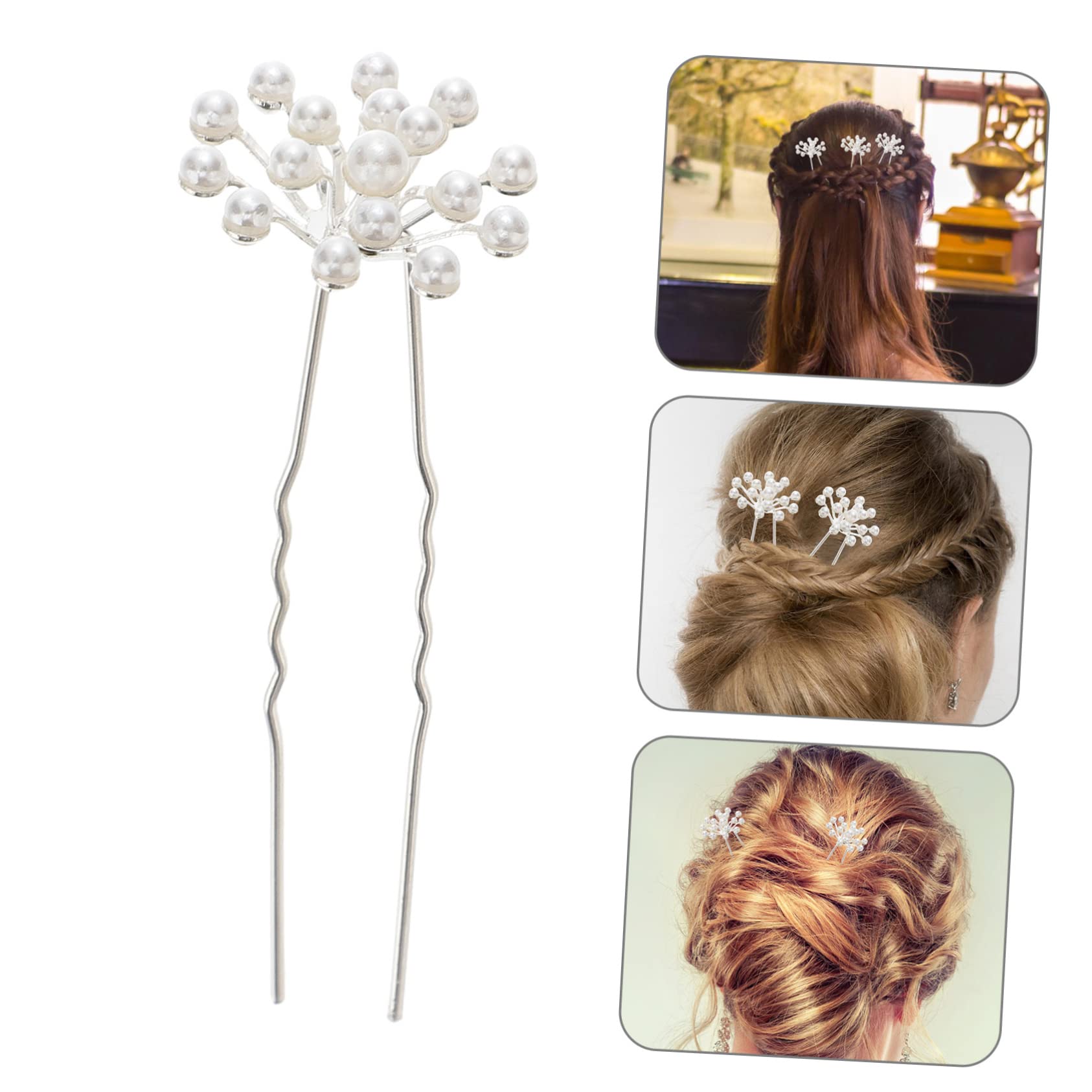 Baluue 60stücke Teiliges Hochzeits-haarspangen Mit Gypsophila-design U-förmige Haarnadeln Eleganter Kopfschmuck Für Braut Und Damen Für Hochzeiten Partys Und Besondere Anlässe
