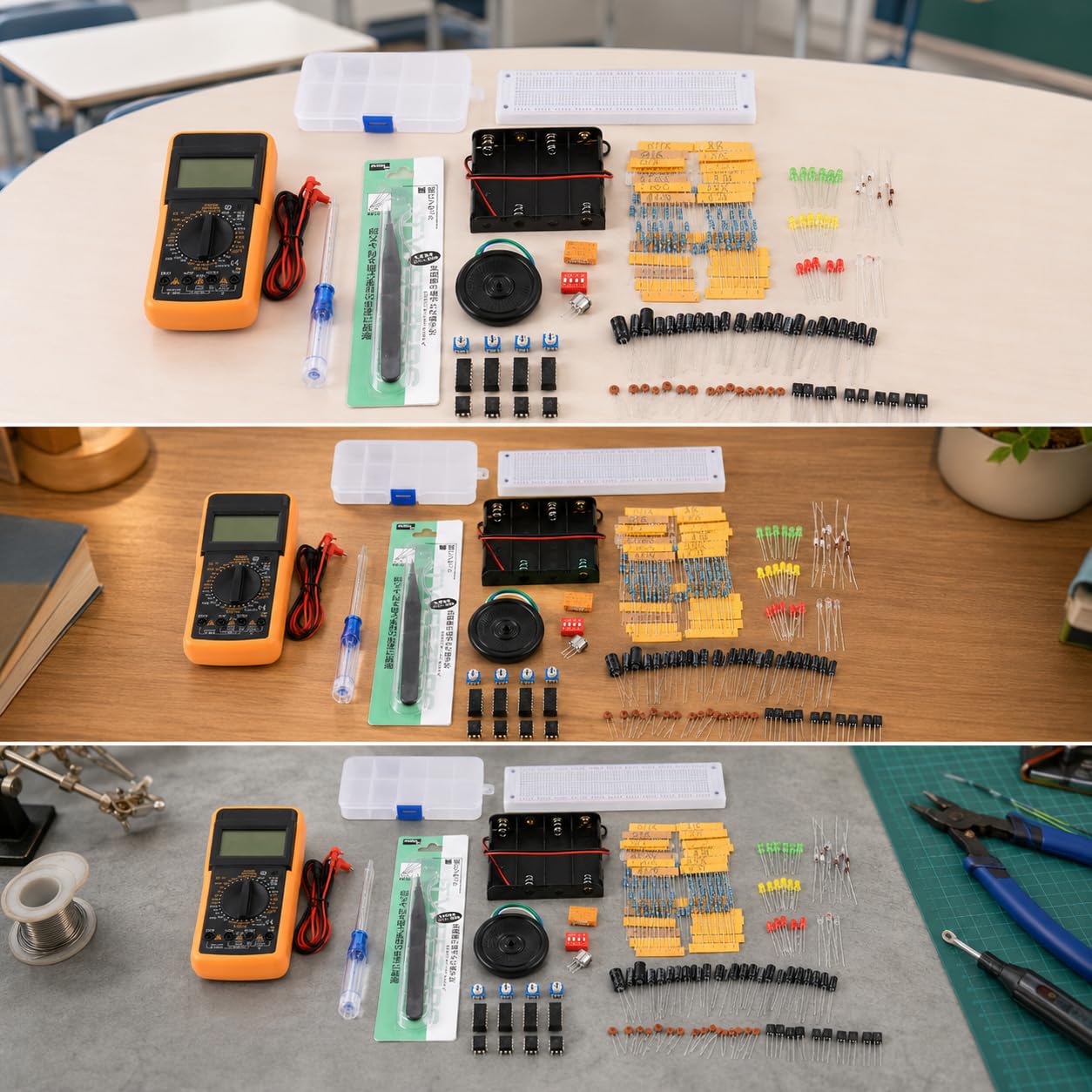 Kit Componenti per Circuiti Elettronici 555 per Sperimentazione di Base Adatto per Apprendimento Fai da Te E Progetti di Elettronica Creativa, style to 2