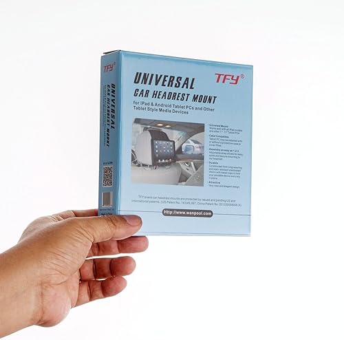 Miniatura 9 de TFY Soporte universal para reposacabezas de automóvil, compatible con tabletas de 7 a 11 pulgadas, iPad, Samsung Galaxy Tab & Note, correa