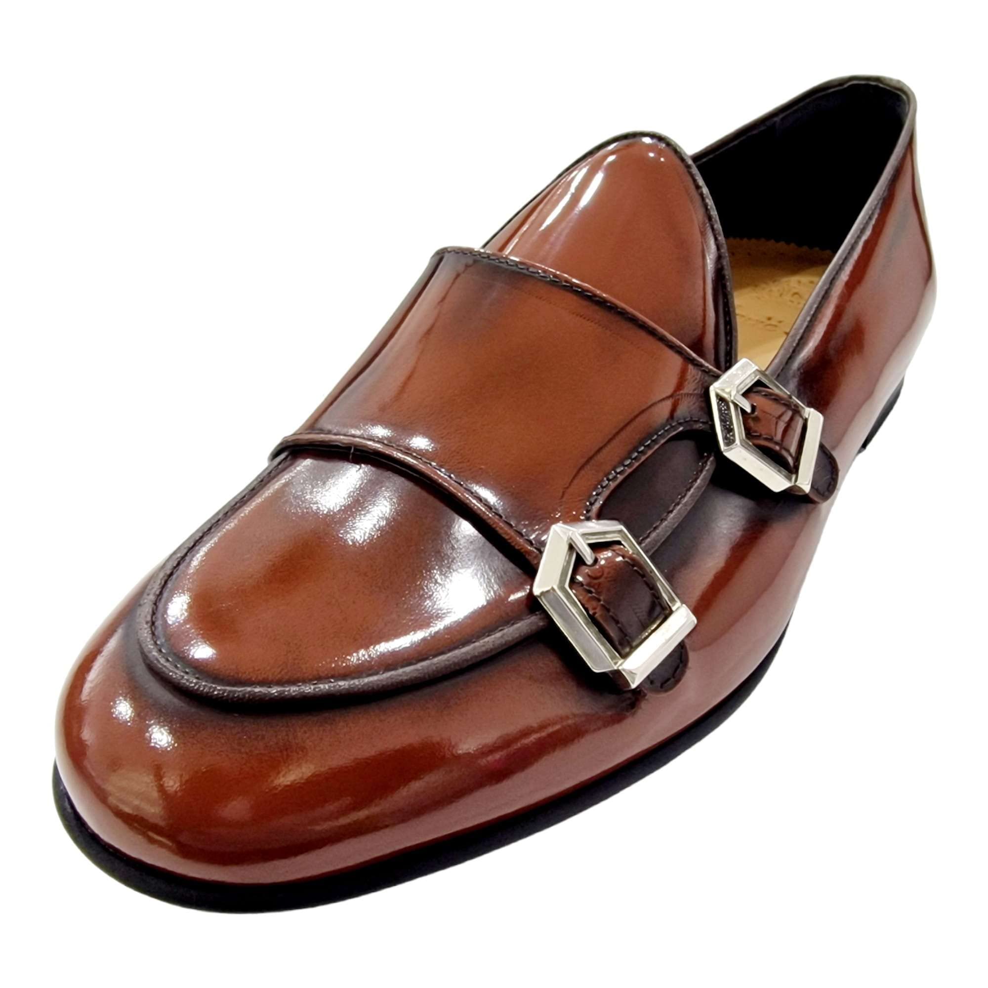 Mocasin Belga Hombre FLORANTIC Doble Monk Hebillas Cuero