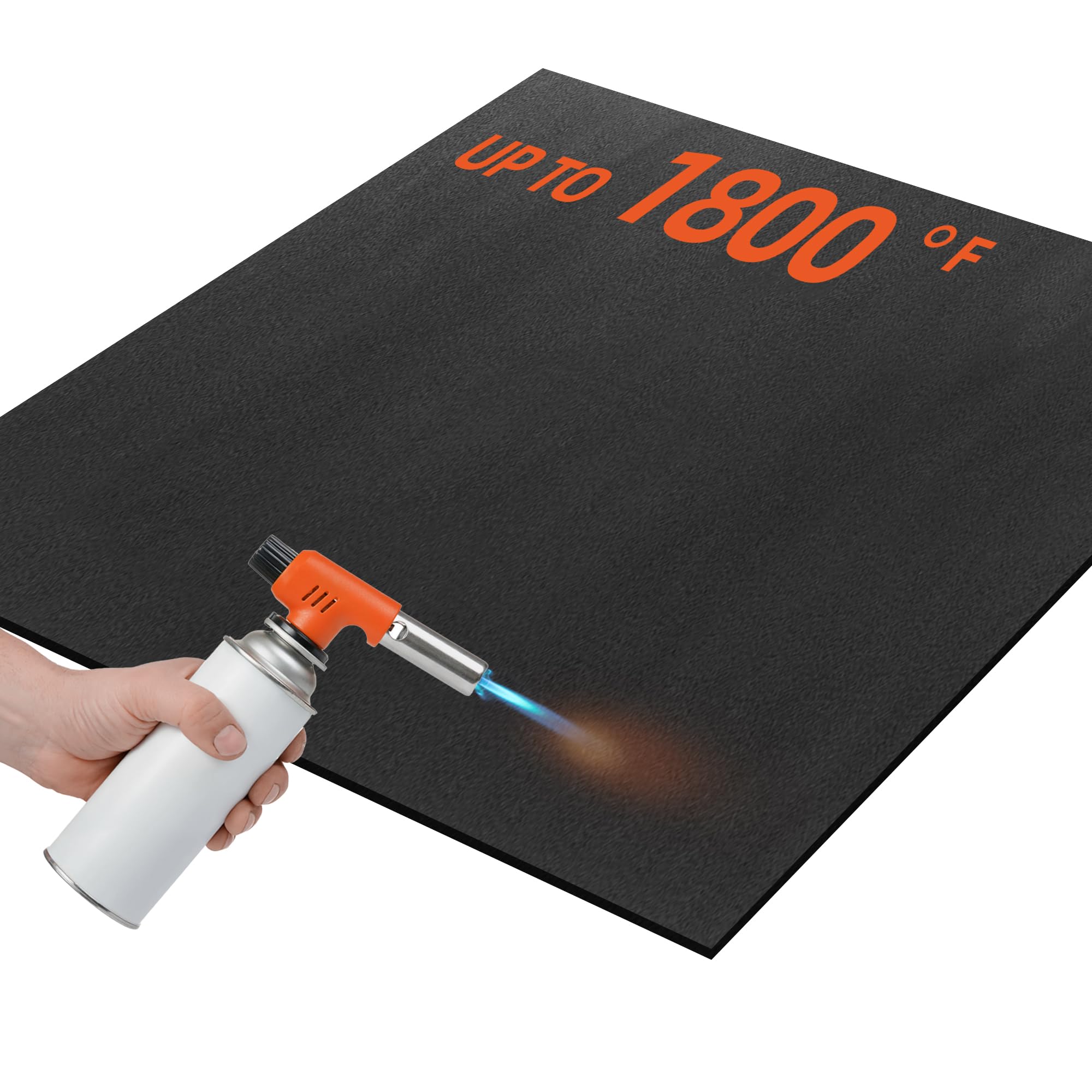 Carbon Felt Fireproof Welding Blanket, Heat Resistant Up to 1800°F, 12 * 12 in Flame Retardant Fabric Carbon Felt for Stove Wick, Heat Shield for Soldering, Firepit, Smoker, Black