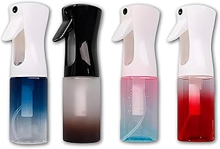 زجاجة بخاخ بغطاء بلاستيكي للزيت والماء قابلة لإعادة التعبئة للعديد من الاستخدامات (4 قطع بألوان عشوائية)