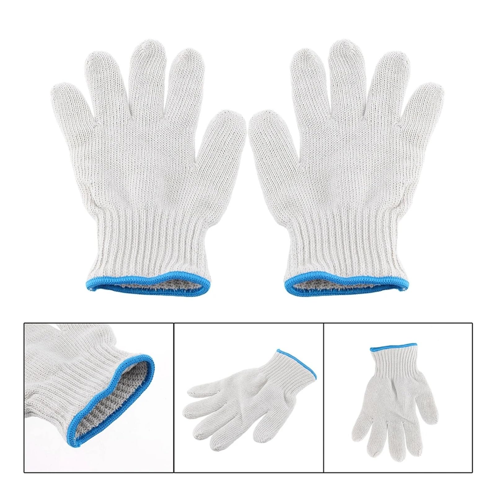 10 Paar Verschleißfeste Schutzhandschuhe Aus Verschlüsselter Baumwolle For Küchenöfen, Hitzebeständig
