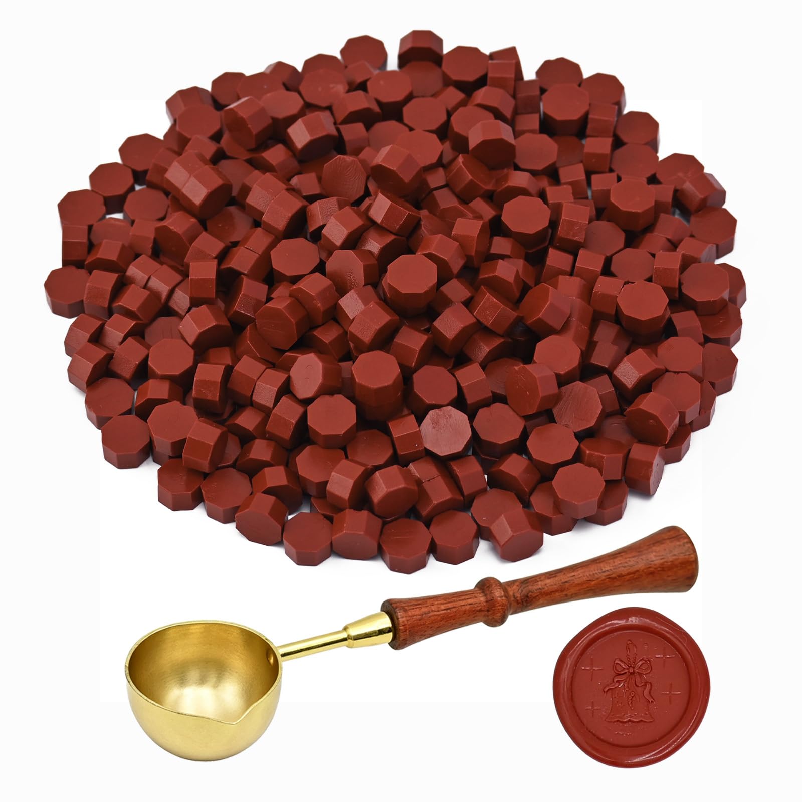LICQIC Wax Stamp Kit, 300 Pcs Wax Seal Beads with 1 Melting Spoon